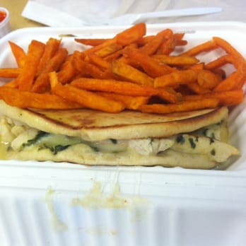The Fresh Kitchen - Tuscan Chicken Grilled Panini with Sweet Potato Fries on the Side - Vegetarian Near Me - Fullerton, California The Fresh Kitchen - Tuscan Chicken Grilled Panini with Sweet Potato Fries on the Side - Vegetarian Near Me - Fullerton, California