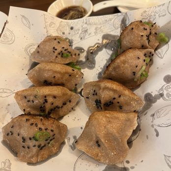 Seven Grams - Pan Fried Shrimp&Chicken Dumplings (Whole Wheat) 8pcs - Chinese Near Me - Tustin, California Seven Grams - Pan Fried Shrimp&Chicken Dumplings (Whole Wheat) 8pcs - Chinese Near Me - Tustin, California