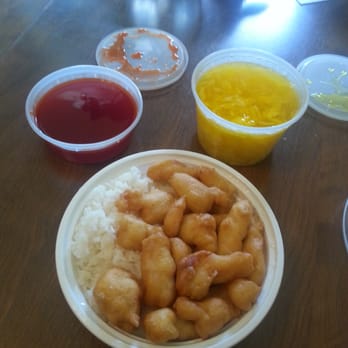 New Fong Kitchen - Sweet and Sour Chicken with Egg Drop Soup - Chinese Near Me - Rochester, New York