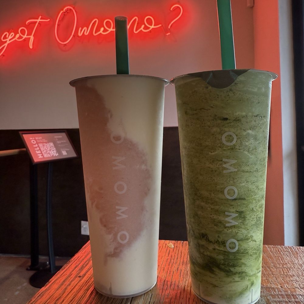 OMOMO Tea Shoppe - Itchy peachy and matcha omomo - Coffee & Tea Near Me - Chino Hills, California