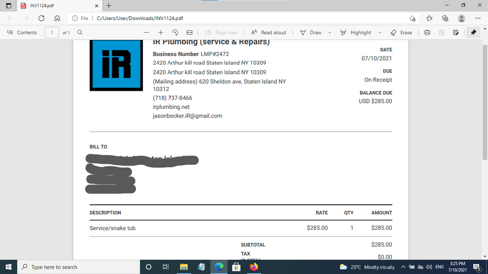 Slide of IR Plumbing