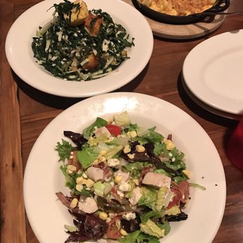 The Eagle Louisville - Chopped salad in the front, kale salad in the back and can't forget the TO DIE FOR mac n cheese!!! - Southern Near Me - Louisville, Kentucky