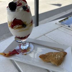 Cafe BVR - Yogurt parfait and scone. Delicious!