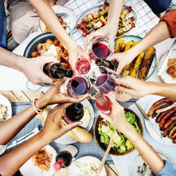 AlpenGlow Adventure Catering - AlpenGlow Adventure Catering Spread with friends.