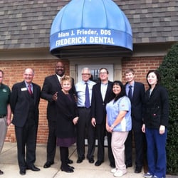 Frederick Dental - Everyone with Mayor McClement at the Open House, Ribbon Cutting Ceremony in December 2013.