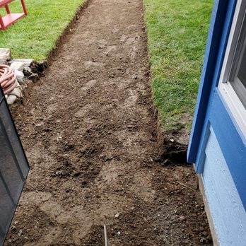 Higher Quality Construction - Took out the old sidewalk to our front door. - Patio Coverings Near Me