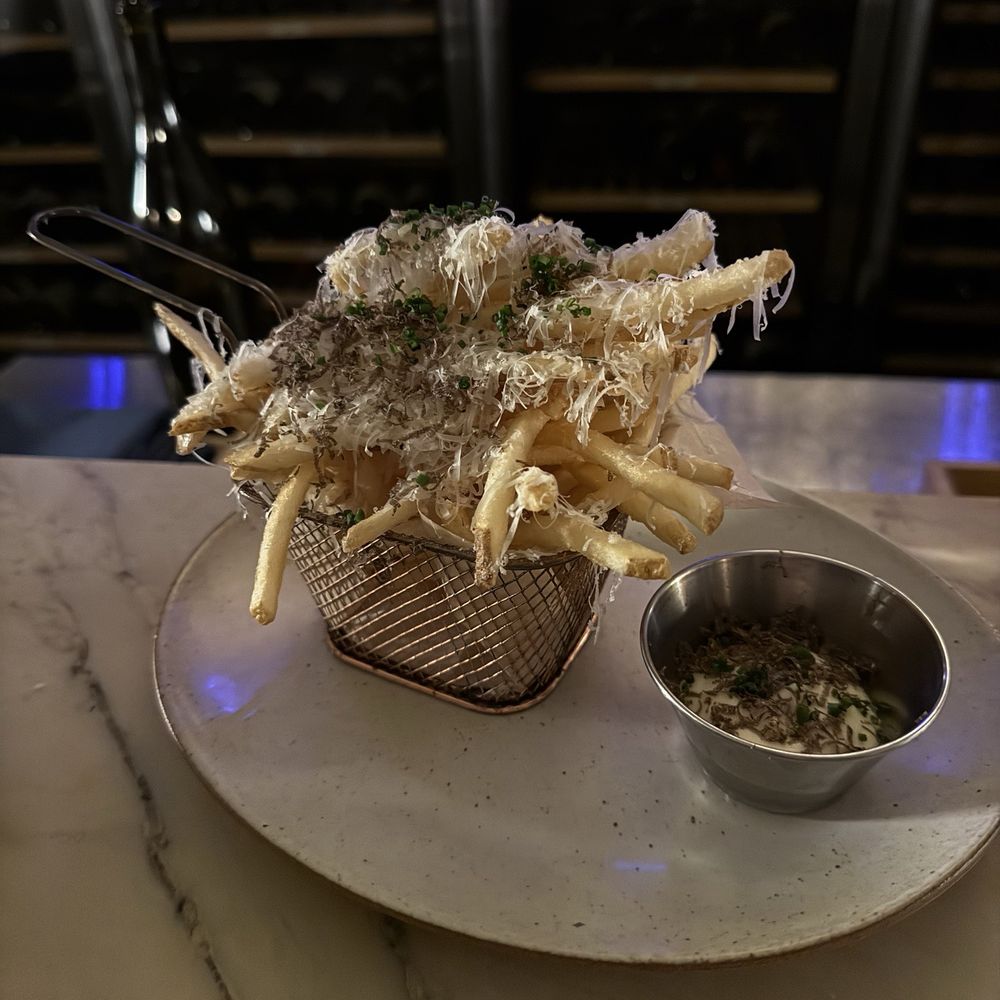 Saison - Truffle fries with fresh Parmesan - Wine Bars Near Me - San Francisco, California Saison - Truffle fries with fresh Parmesan - Wine Bars Near Me - San Francisco, California