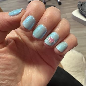 Organic Nails Studio - Regular mani with nail sticker - Nail Technicians Near Me - Los Angeles, California Organic Nails Studio - Regular mani with nail sticker - Nail Technicians Near Me - Los Angeles, California