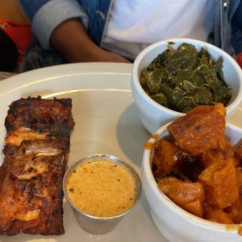 Miss Toya's Southern Kitchen - Blackened Salmon, Yams, Collard Greens - Southern Near Me - Gaithersburg, Maryland Miss Toya's Southern Kitchen - Blackened Salmon, Yams, Collard Greens - Southern Near Me - Gaithersburg, Maryland