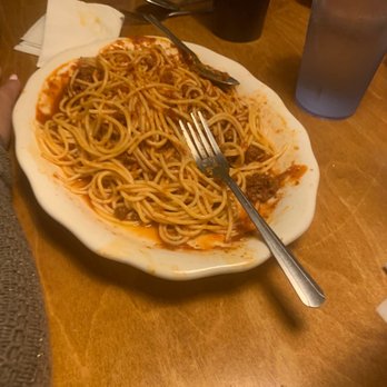Vince's Spaghetti - Spaghetti  With Meat Sauce Rich Meat Sauce - Italian Near Me - Rancho Cucamonga, California