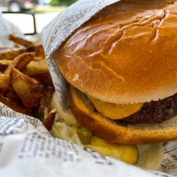 Captain Mike's - a hamburger and french fries - Burgers Near Me - Kenosha, Wisconsin