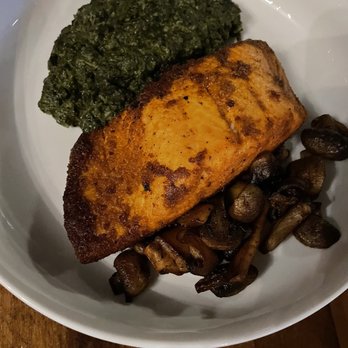 Indochen - Salmon w/ Palak Paneer and mushrooms - Chinese Near Me - Alexandria, Virginia Indochen - Salmon w/ Palak Paneer and mushrooms - Chinese Near Me - Alexandria, Virginia