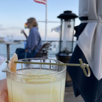 Miramar Beach Bar - The Penicillina -Cazadores Reposada tequila, honey, lemon, topped w/ mezcal float, garnished with sugared ginger -- wonderful - Lounges Near Me - Montecito, California Miramar Beach Bar - The Penicillina -Cazadores Reposada tequila, honey, lemon, topped w/ mezcal float, garnished with sugared ginger -- wonderful - Lounges Near Me - Montecito, California