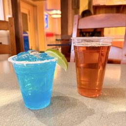 Blue Margarita & Duff Beer Blue Margarita & Duff Beer
