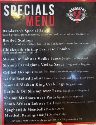Menu photo 1 Randazzo's Clam Bar Brooklyn, NY Menu photo 1 Randazzo's Clam Bar Brooklyn, NY