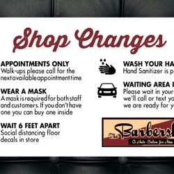 Barbershop Salon for Men - COVID-19 safety precautions.