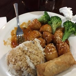 Already started eating Wednesday Sesame chicken plate