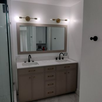 Superb Home Repairs - Gary properly installed the vanity, its plumbing, backsplash and mirror. - Handyman Near Me