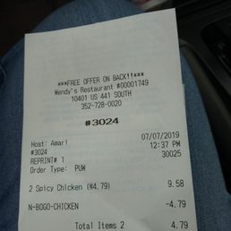 a receipt for a restaurant a receipt for a restaurant