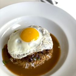 Kapa Hale - Join us for Brunch for a staple here in the islands: Loco Moco, Parker Ranch Beef, Fried Egg, Brown Gravy, Rice