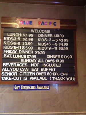 Menu photo 4 Blue Pacific Super Buffet Phoenix, AZ Menu photo 4 Blue Pacific Super Buffet Phoenix, AZ