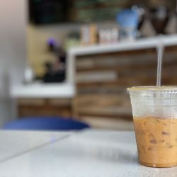 Rosemonts Cafe - Iced Almond Milk Latte w/ Lavender! Yum!