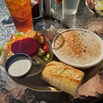 Brad's Restaurant - Clam Chowder and salad combo - Seafood Near Me - Pismo Beach, California Brad's Restaurant - Clam Chowder and salad combo - Seafood Near Me - Pismo Beach, California
