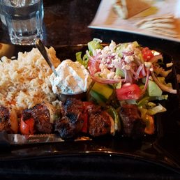 Lamb Kebab with rice pilaf Lamb Kebab with rice pilaf