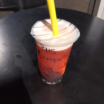 Tpumps - Pasadena - PMS (Peach, Mango, Strawberry) - $3.50 (24 oz, price include tax and honey boba) - Bubble Tea Near Me - Pasadena, California