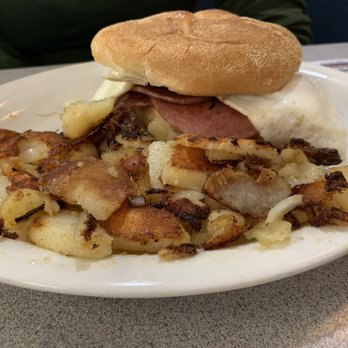 The Lacey Diner - Egg sandwich with pork roll, and a side of home fries - Diners Near Me - Forked River, New Jersey The Lacey Diner - Egg sandwich with pork roll, and a side of home fries - Diners Near Me - Forked River, New Jersey