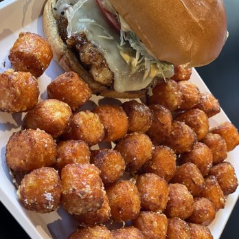The Yard - Newark - Sweet Potato Tots & The Shrimp Burger - American Near Me - Newark, New Jersey