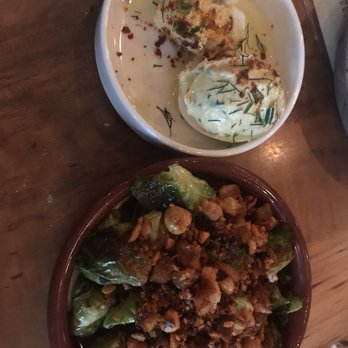 Sarma - Brussels Sprout Bravas and deviled egg chef special - Middle Eastern Near Me - Somerville, Massachusetts Sarma - Brussels Sprout Bravas and deviled egg chef special - Middle Eastern Near Me - Somerville, Massachusetts