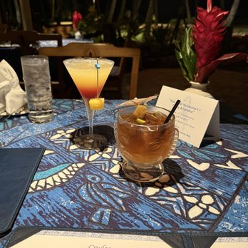 Mama's Fish House - Mai Tai Roa Ae in the foreground and Ho'okipa Sunset in the back. Delicious! - Seafood Near Me - Paia, Hawaii Mama's Fish House - Mai Tai Roa Ae in the foreground and Ho'okipa Sunset in the back. Delicious! - Seafood Near Me - Paia, Hawaii