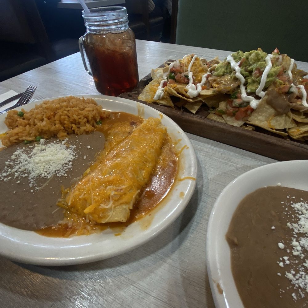 Loaded Cafe - Long Beach - Chicken Enchiladas Plate - American Near Me - Long Beach, California Loaded Cafe - Long Beach - Chicken Enchiladas Plate - American Near Me - Long Beach, California