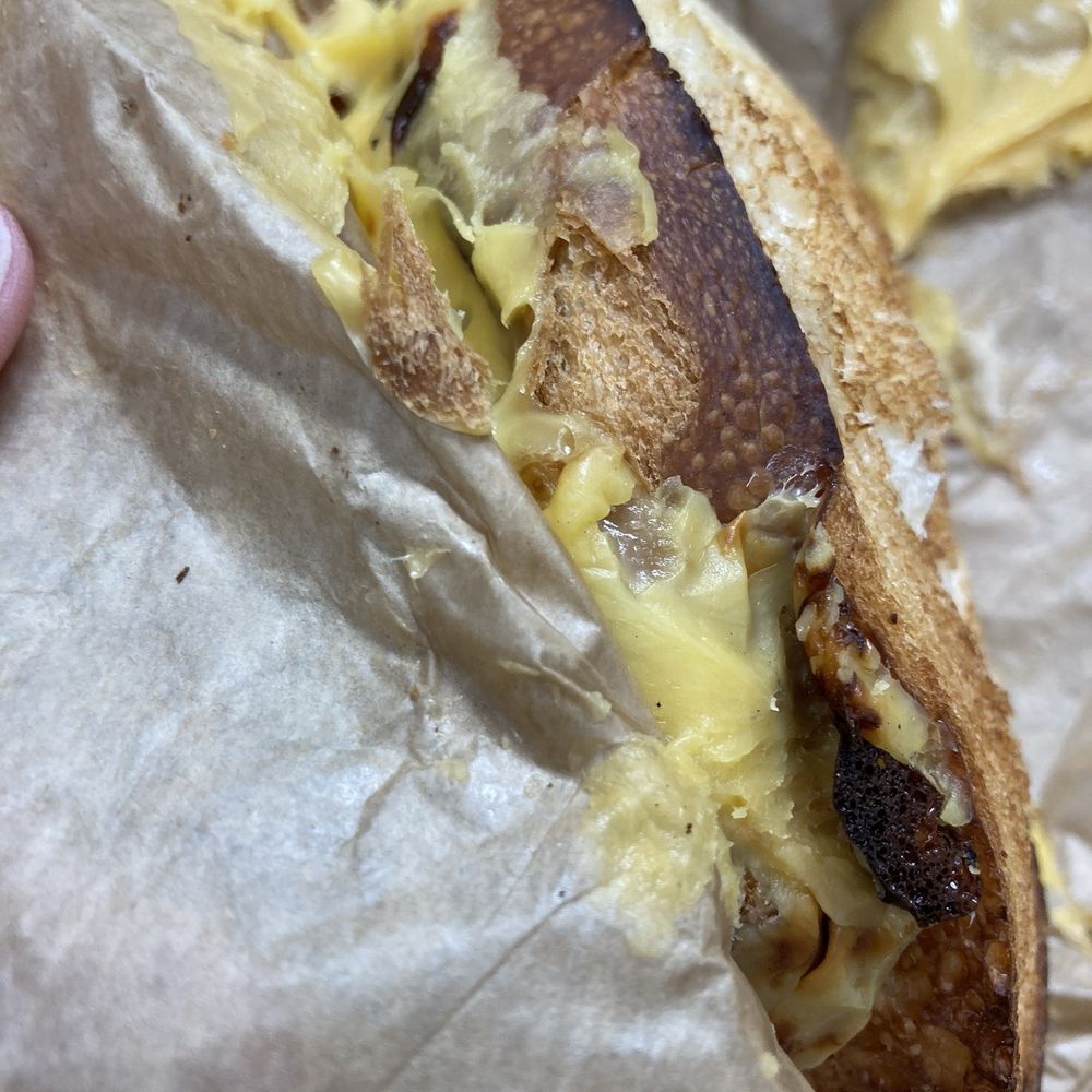 Panera Bread - Maybe tight wrapping in paper is not the best way to do grilled cheese. - Sandwiches Near Me - Hampton, Virginia