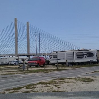Delaware Seashore State Park - the campground before it filled up with the bridge in view - Parks Near Me - Dewey Beach, Delaware Delaware Seashore State Park - the campground before it filled up with the bridge in view - Parks Near Me - Dewey Beach, Delaware