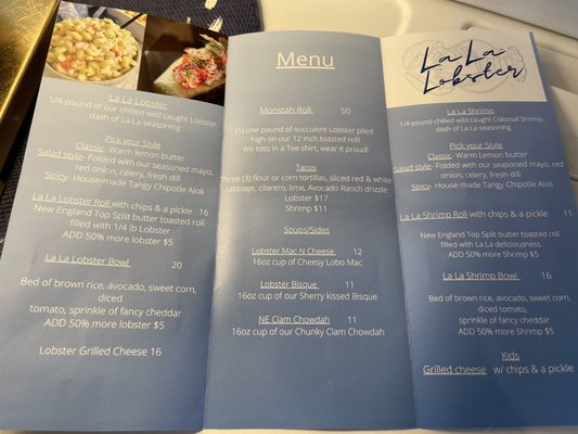 Menu photo 2 La La Lobster - Cape May Cape May, NJ Menu photo 2 La La Lobster - Cape May Cape May, NJ