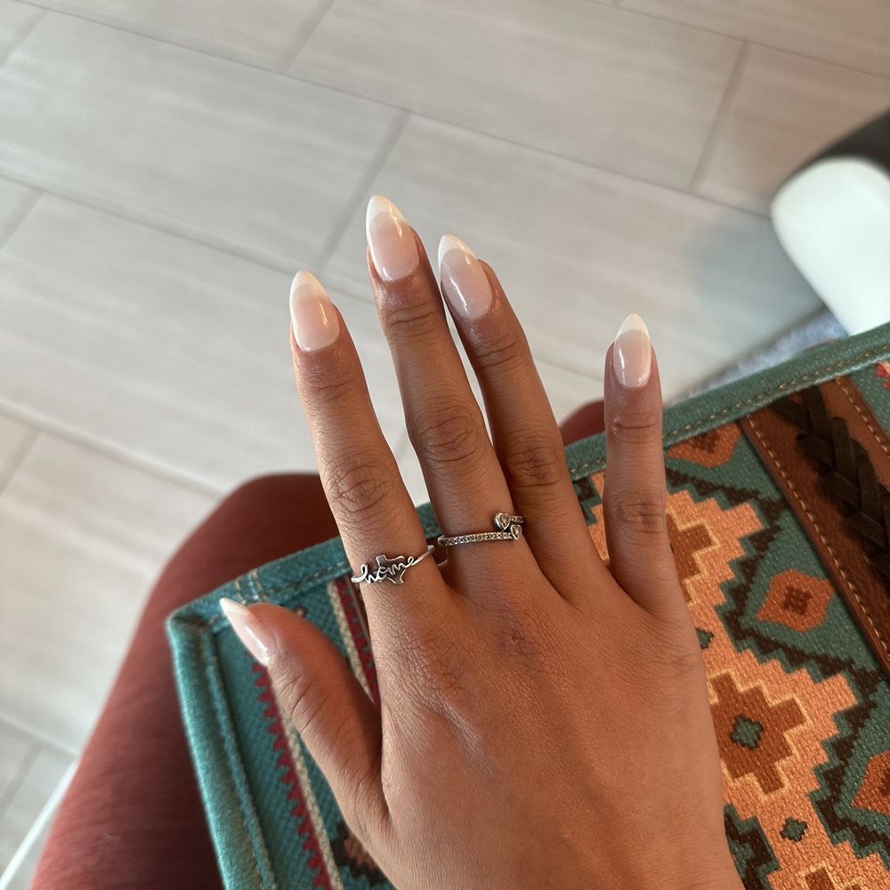 Cleo NailSpa - French tip with almond shape - Nail Salons Near Me - San Antonio, Texas