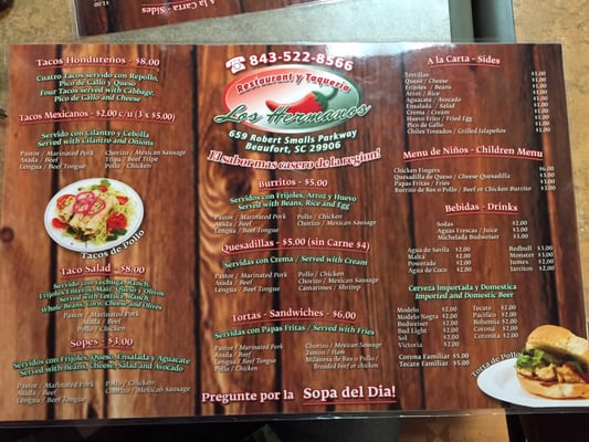 Menu photo 2 Los Hermanos Beaufort, SC