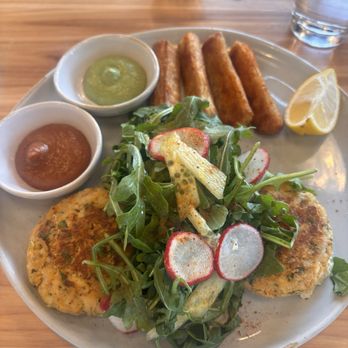 Whole Harvest Kitchen - Crabless Cakes Baked Yucca Fries - Vegan Near Me - Overland Park, Kansas Whole Harvest Kitchen - Crabless Cakes Baked Yucca Fries - Vegan Near Me - Overland Park, Kansas