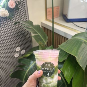 Matcha Cafe Maiko - 7) Sakura Foam Matcha Latte - Coffee & Tea Near Me - New York, New York