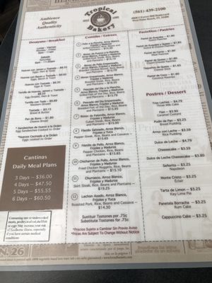 Menu photo 1 Tropical Bakery & Restaurant West Palm Beach, FL Menu photo 1 Tropical Bakery & Restaurant West Palm Beach, FL