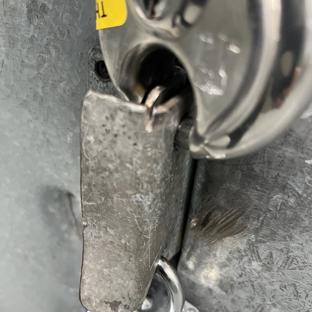 Unsecured Door Lock Set with Missing Screws