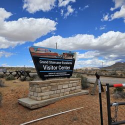Big Water Visitor Center - Sign for the center