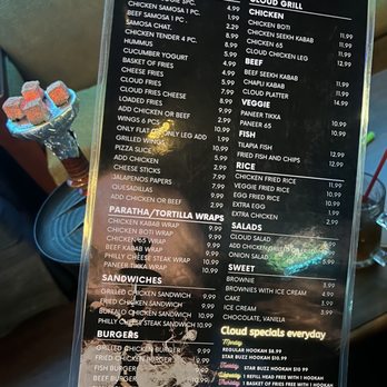 Cloud Hookah Lounge & Grill - Menu - Cafes Near Me - Sugar Land, Texas Cloud Hookah Lounge & Grill - Menu - Cafes Near Me - Sugar Land, Texas