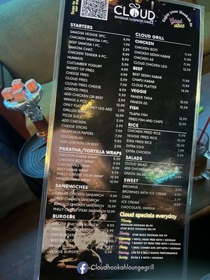 Menu photo 2 Cloud Hookah Lounge & Grill Sugar Land, TX Menu photo 2 Cloud Hookah Lounge & Grill Sugar Land, TX