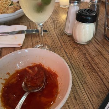 Pastabilities - Under the Tuscan Sun martini and Spicy Hot Tomato Oil - Italian Near Me - Syracuse, New York