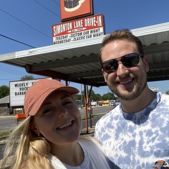 Simonton Lake Drive-In - a man and a woman - Burgers Near Me - Elkhart, Indiana Simonton Lake Drive-In - a man and a woman - Burgers Near Me - Elkhart, Indiana