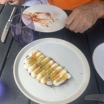 Prunella - Ricotta on sourdough with honey - Italian Near Me - Philadelphia, Pennsylvania Prunella - Ricotta on sourdough with honey - Italian Near Me - Philadelphia, Pennsylvania