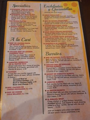 Menu photo 6 Los Girasoles Fort Worth, TX Menu photo 6 Los Girasoles Fort Worth, TX